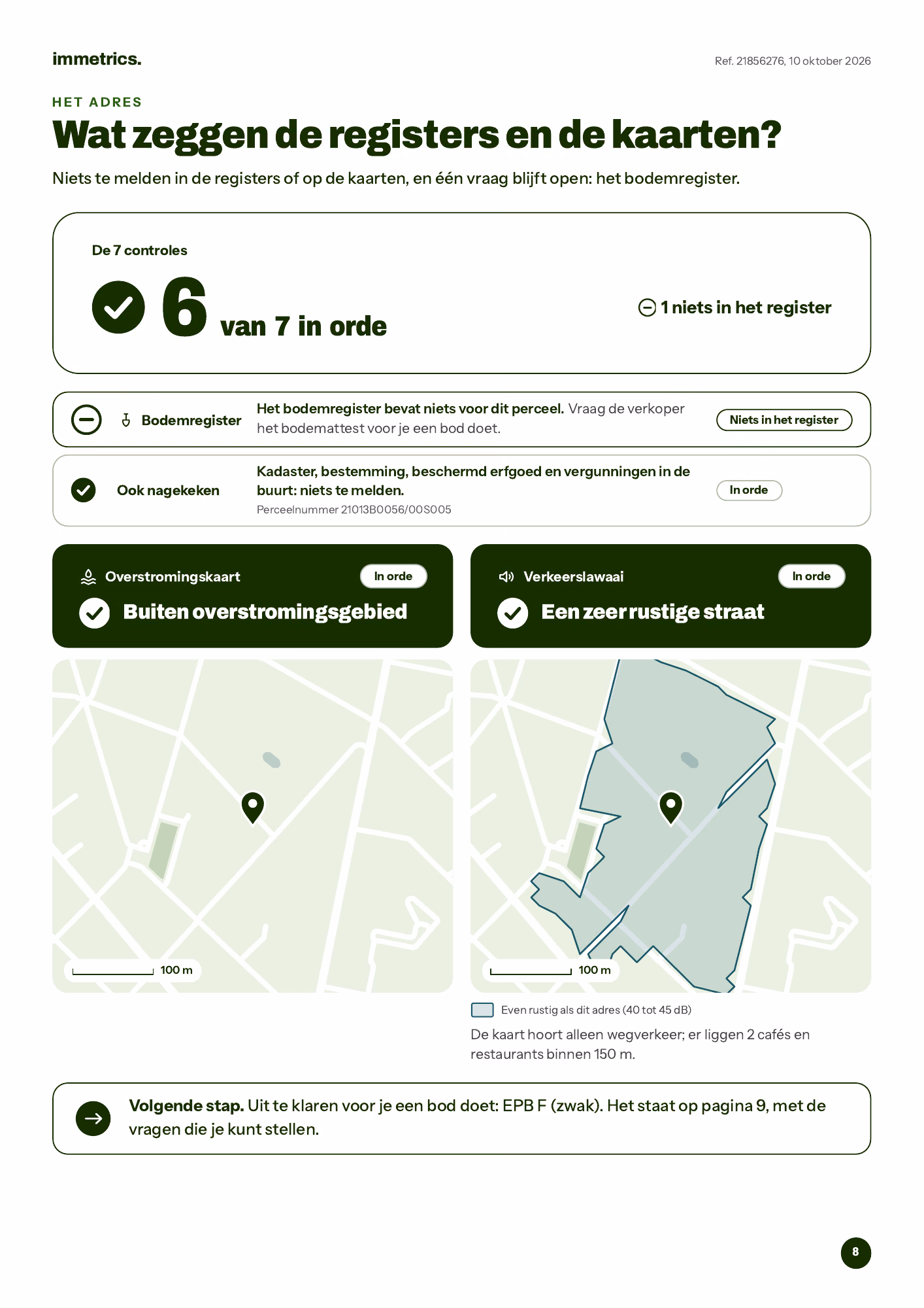 Dossierpagina: wat de registers en de officiële kaarten zeggen